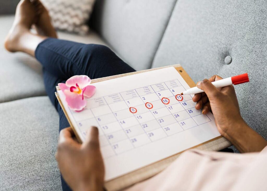 Perimenopause calendar